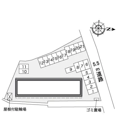 ★手数料０円★河北郡津幡町太田 月極駐車場